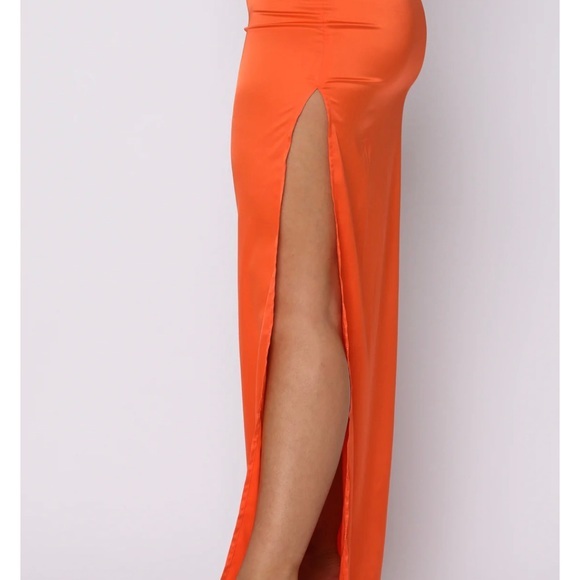 Sold WHITE FOX good feeling maxi skirt WHITE FOX Got game crop top SET orange M - Picture 4 of 16